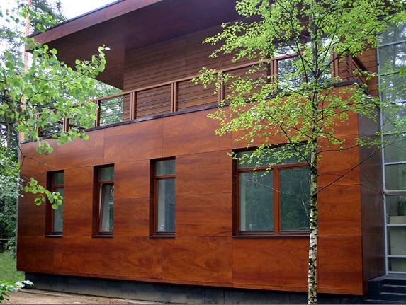 Деревянные фасадные панели - разновидности облицовки и советы по установке - фото