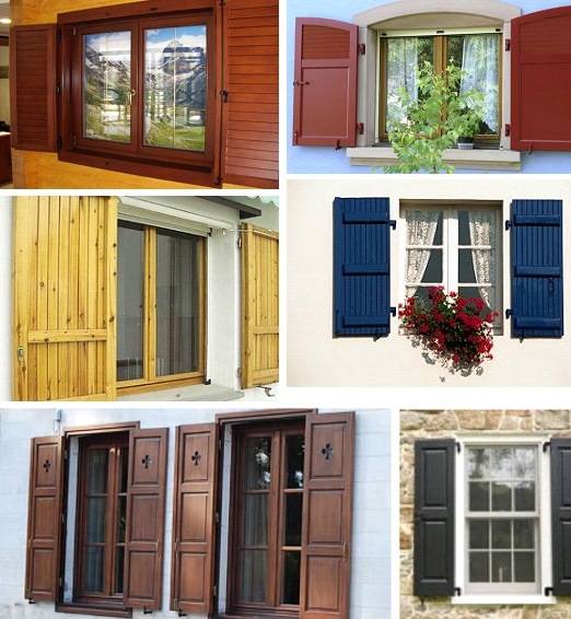 Декоративные деревянные ставни на окна: 3 вида дизайна - фото