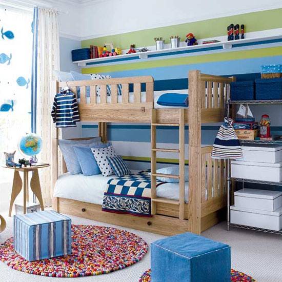 Оформление детской спальни для мальчика: 3 техники контраста - фото