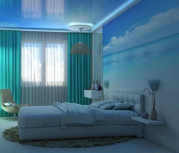 Нежная и стильная голубая спальня: правила идеального сочетания с фото