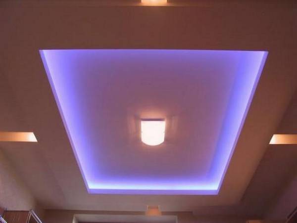 Короб для натяжного потолка с подсветкой: 4 варианта освещения - фото