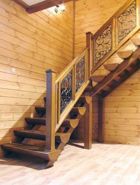 Красивая лестница в деревянном доме: все отличия и преимущества - фото