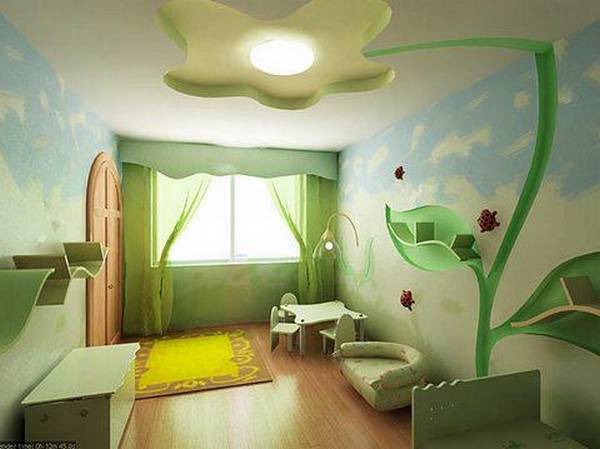 Сказочные вариации: потолки из гипсокартона для детской комнаты, фото и дос ... - фото