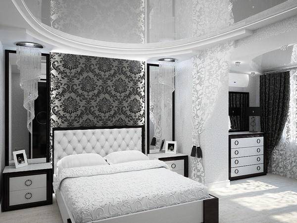 Классические спальни в черно-белом цвете и 6 способов расставить акценты - фото